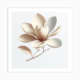 Magnolia Flower Art Print