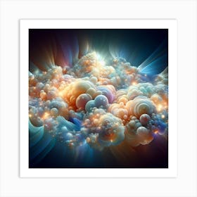 Fractal Clouds Art Print