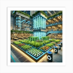 A Futuristic Factory And Restaurant Complex Showca Art Print