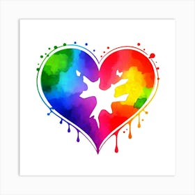 Rainbow Heart 2 Art Print