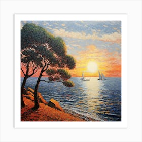 Sunset At The Beach 2 Art Print