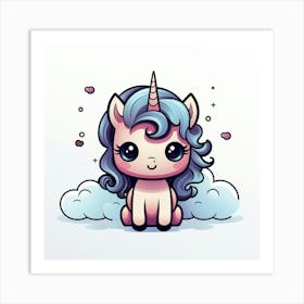 Cute Unicorn 413 Art Print