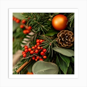 Christmas Wreath 4 Art Print