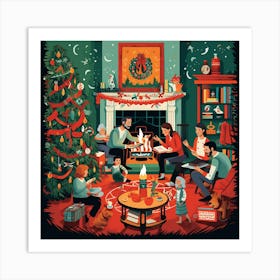 Christmas At Home 1 Art Print