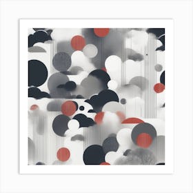 Clouds And Circles Art Print