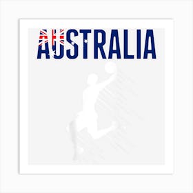 Proud Australia Basketball Fans Jersey Aussie Baller Team Art Print