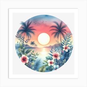 Tropical Sunset Art Print