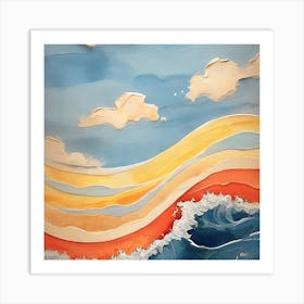 Abstract Of The Ocean Art Print