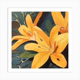 Yellow Lilies 1 Art Print