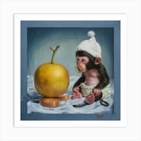 Chimpanzee Baby Art Print