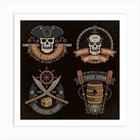 Pirate Emblems Art Print