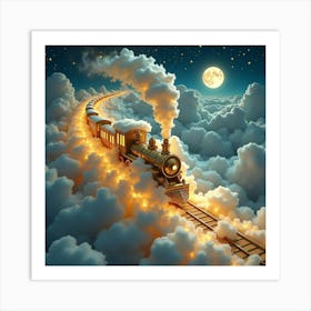 Train In The Clouds Art Print