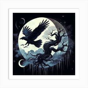 Raven 4 Art Print