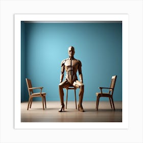 Man Sitting In A Chair Art Print