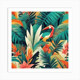 Tropical Wallpaper Art Print