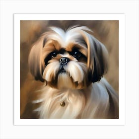 Shih Tzu Painting Art Print