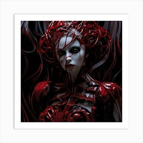 Woman In Red 4 Art Print