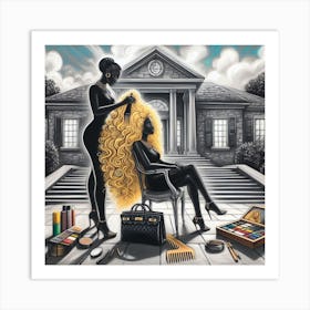 'The Hairdresser' 3 Art Print