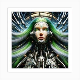 Female Cyborg With Alloy Torso Art Print