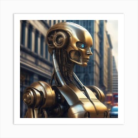 Futuristic Robot 47 Art Print