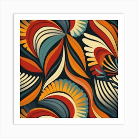 Abstract Floral Pattern 4 Art Print