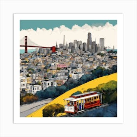 Beautiful Pen And Ink Sketch Of San Francisco Art Print