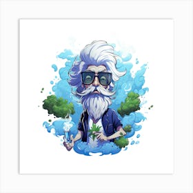 Old Man With Weed Art Print