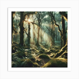 Mossy Forest 1 Art Print
