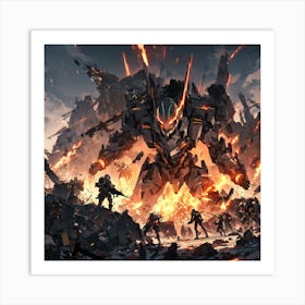 Mecha War Revolution Art Print