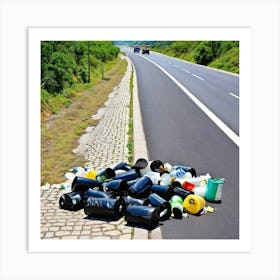 Garbage On The Road 10 Art Print