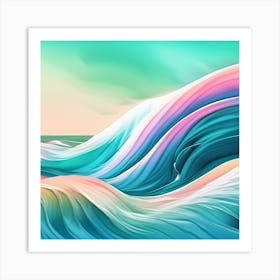 Abstract Ocean Wave Painting Art Print