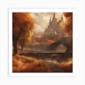 Castle In Autumn Art Print