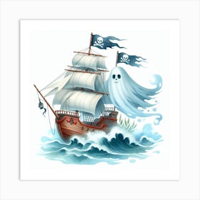 A ghost pirate ship 7 Art Print