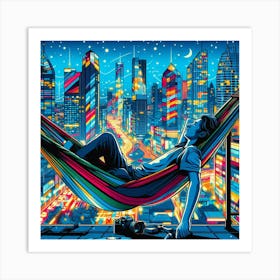 Night In The City 1 Art Print