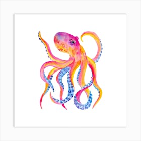 Octopus Watercolor Painting Art Print