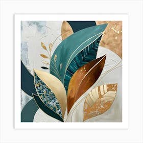 Abstract Leaves Canvas Print 13 Art Print