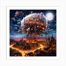 Steampunk Airship 2 Art Print