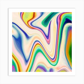 Crystal Obsession Psychedelic Square Art Print