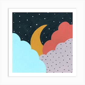 Good Night Moon Square Art Print