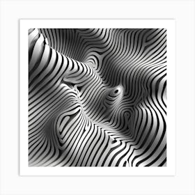 Abstract Wavy Lines 5 Art Print