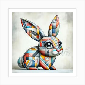 Geometric Bunny Art Print