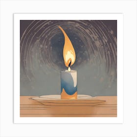 Candle vector Art Print