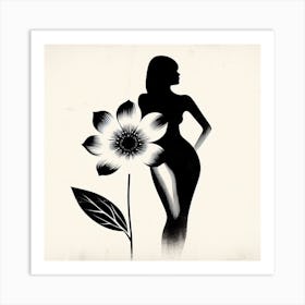 Woman silhouette 1 Art Print