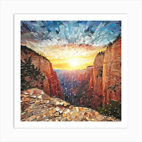 Sunset At Zion Art Print