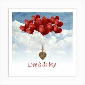 Love Is The Key 1 Art Print