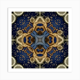 Abstract Mandala Gold Star Art Print