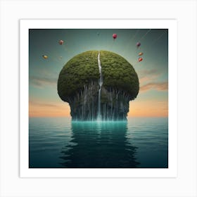 Tree In The Water Art Print