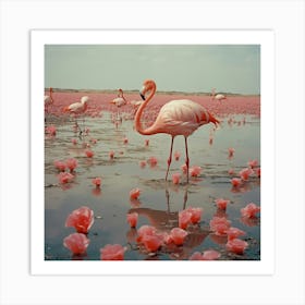 Flamingos 2 Art Print