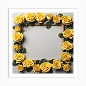 Yellow Roses Frame 3 Art Print