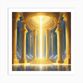 Golden Pillars Art Print